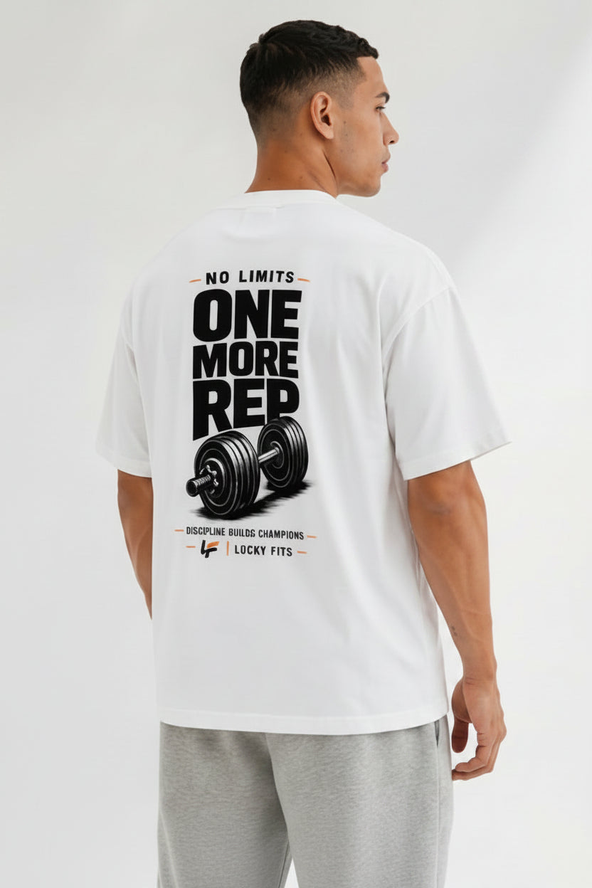 Luckyfits  One More Rep | Oversized Gym T-Shirt