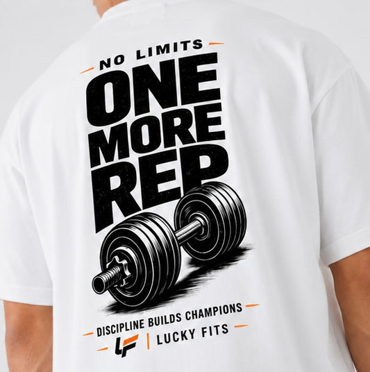 Luckyfits  One More Rep | Oversized Gym T-Shirt