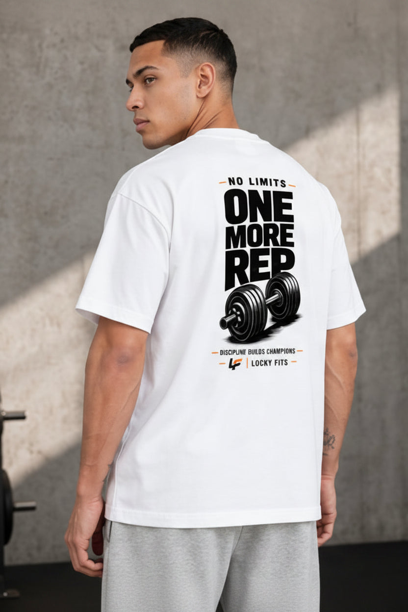 Luckyfits  One More Rep | Oversized Gym T-Shirt