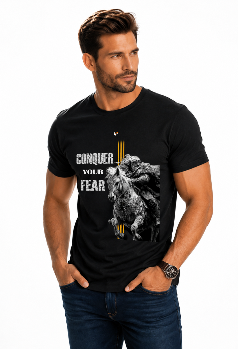 Luckyfits Conquer Your Fear | Unisex Classic Crew T-Shirt