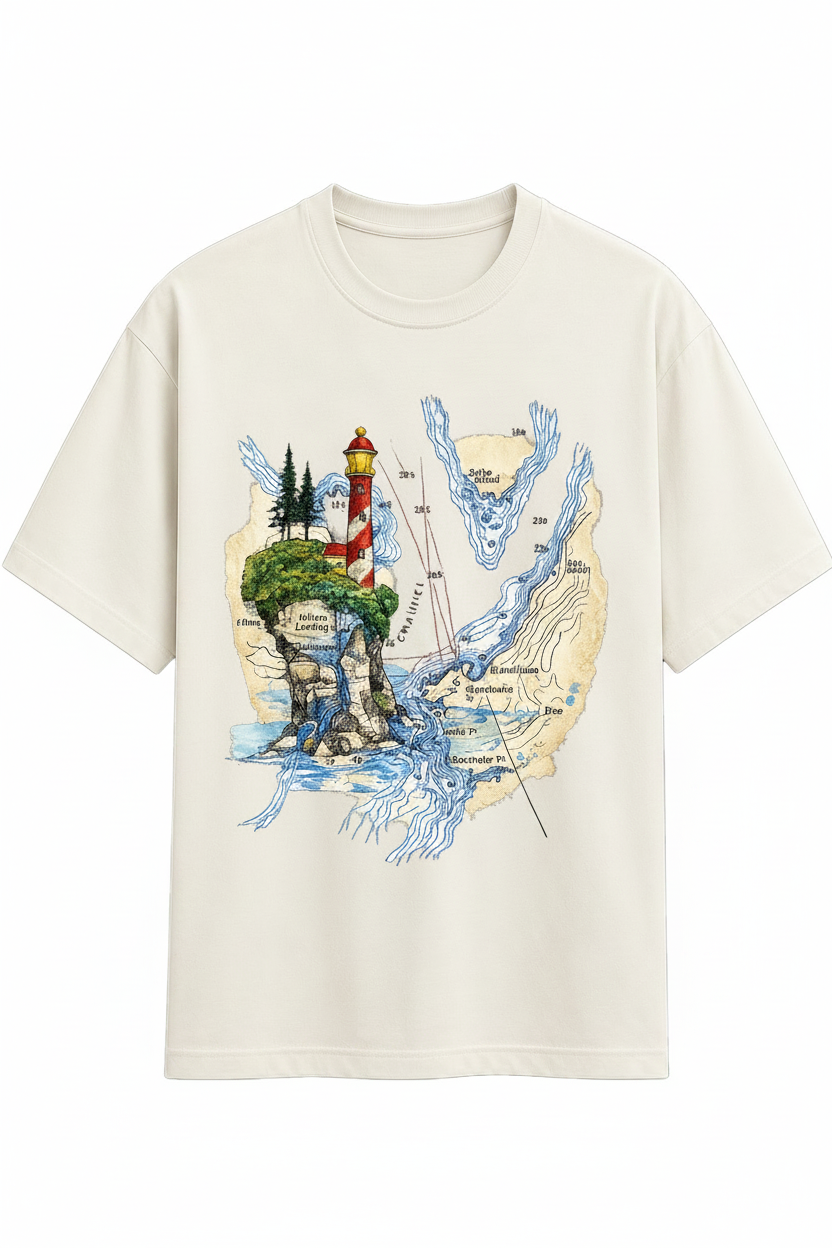 Luckyfits Lighthouse Voyage | Unisex Classic Crew T-Shirt